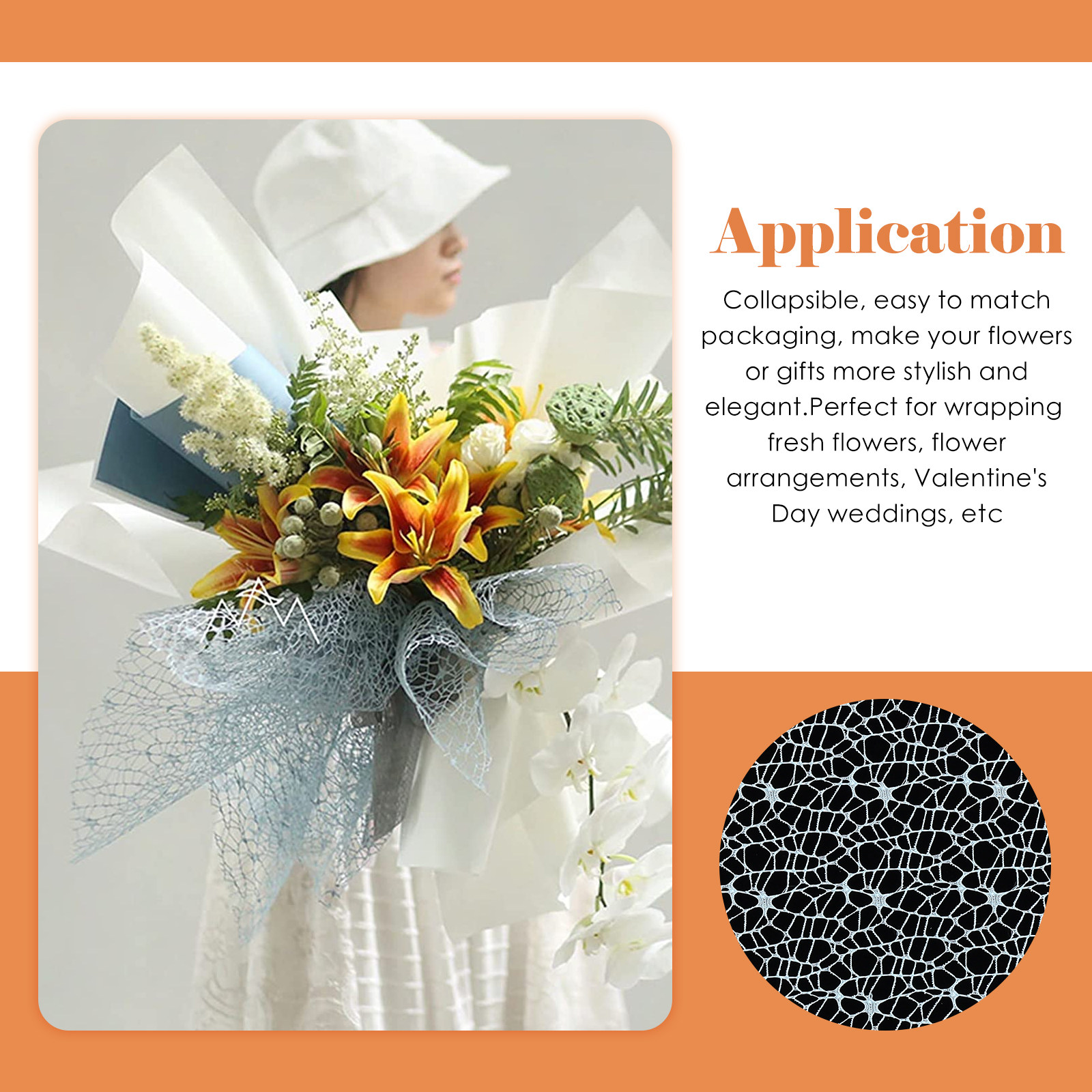 Floral Bouquet Wrapping Mesh R - Florist Flower Supply ulasan dan harga
