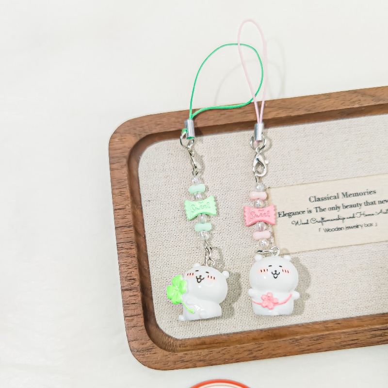 Cute Beaded Phone Strap Pink G - Supply Florist ulasan dan harga